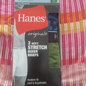 New Men's Hanes Stretch Boxer Briefs (XL)